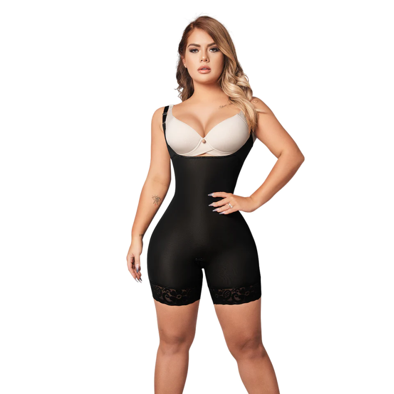 Black half leg invisible girdle C-044