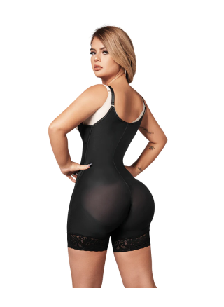 Faja invisible media pierna negra C-044