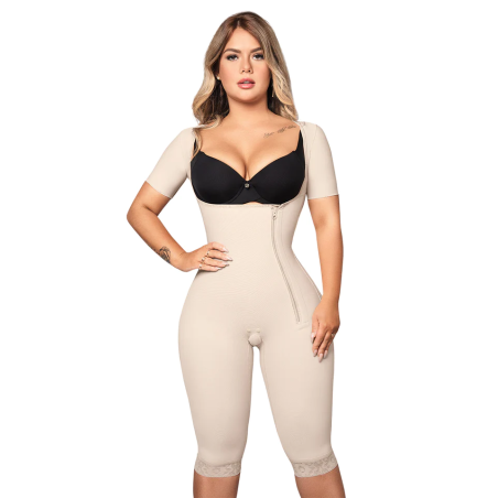 Knee-length girdle with sleeve O-024