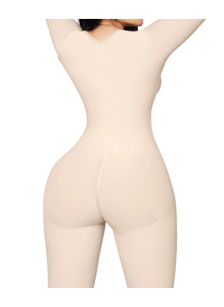 Comfort girdle with central clasp and bra C-018