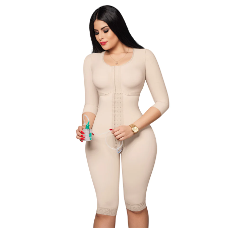 Comfort girdle with central clasp and bra C-018