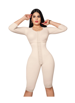 Comfort girdle with central clasp and bra C-018