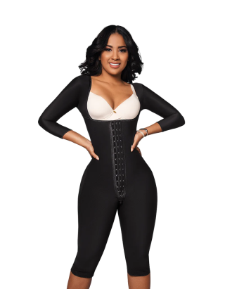 Black central brooch knee girdle O-225