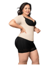 Beige waist girdle with sleeves O-062