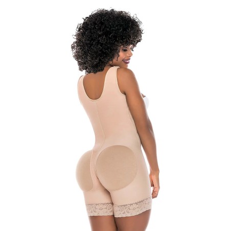 Short strapless girdle with internal butt lifter 527-3 Color Beige Size XS