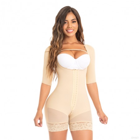 Short girdle with coverage on the back and arms MD- F0064