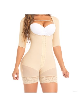 Short girdle with coverage on the back and arms MD- F0064