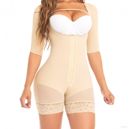 Short girdle with coverage on the back and arms MD- F0064